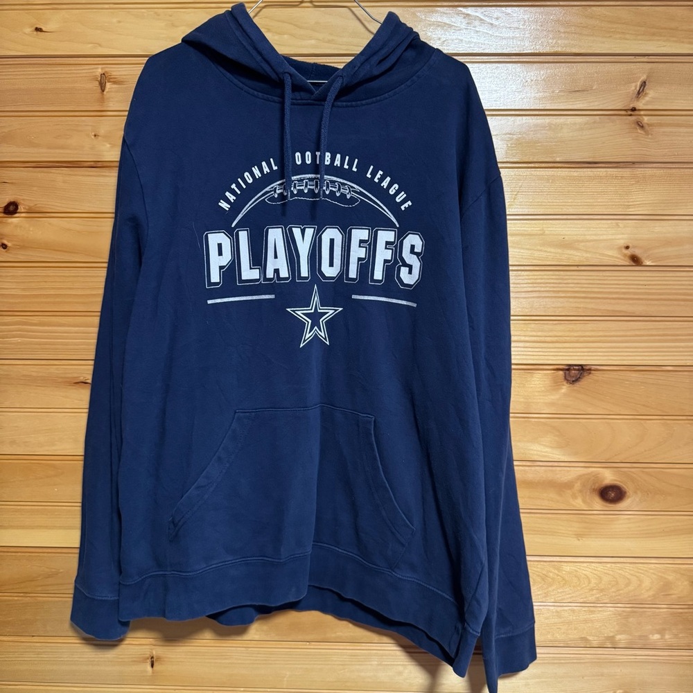 NFL Team Apparel Dallas Cowboys Playoffs Navy Hoodie XL